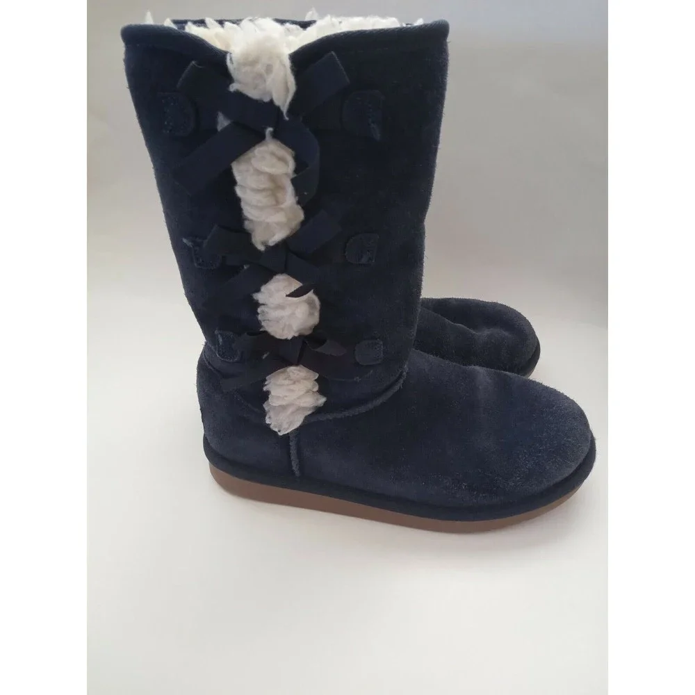 KOOLABURRA by UGG Suede Women's Blue Boots Size 4 ( 941)